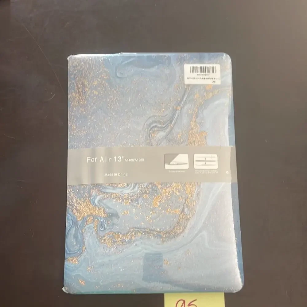 MacBook Air 13” blue/gold water design hardshell case 2010-2017